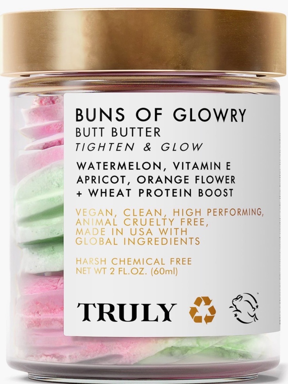 TRULY Buns of Glowry Smoothing Butt Polish - 2 oz Watermelon NWT